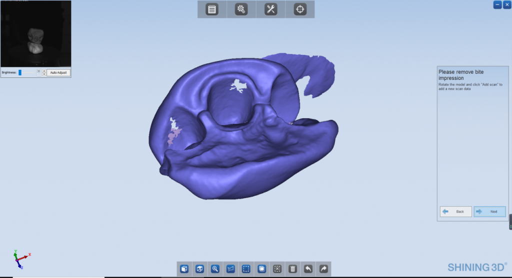 Captured Jaw relation record data