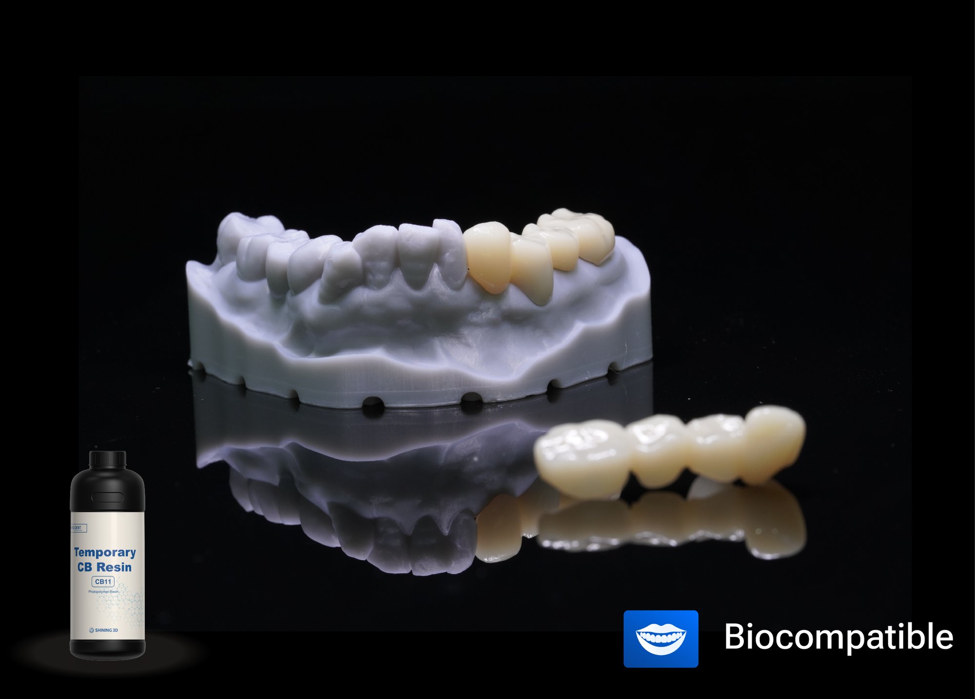 shining 3d crown and bridge, denture teeth  3D printing resin