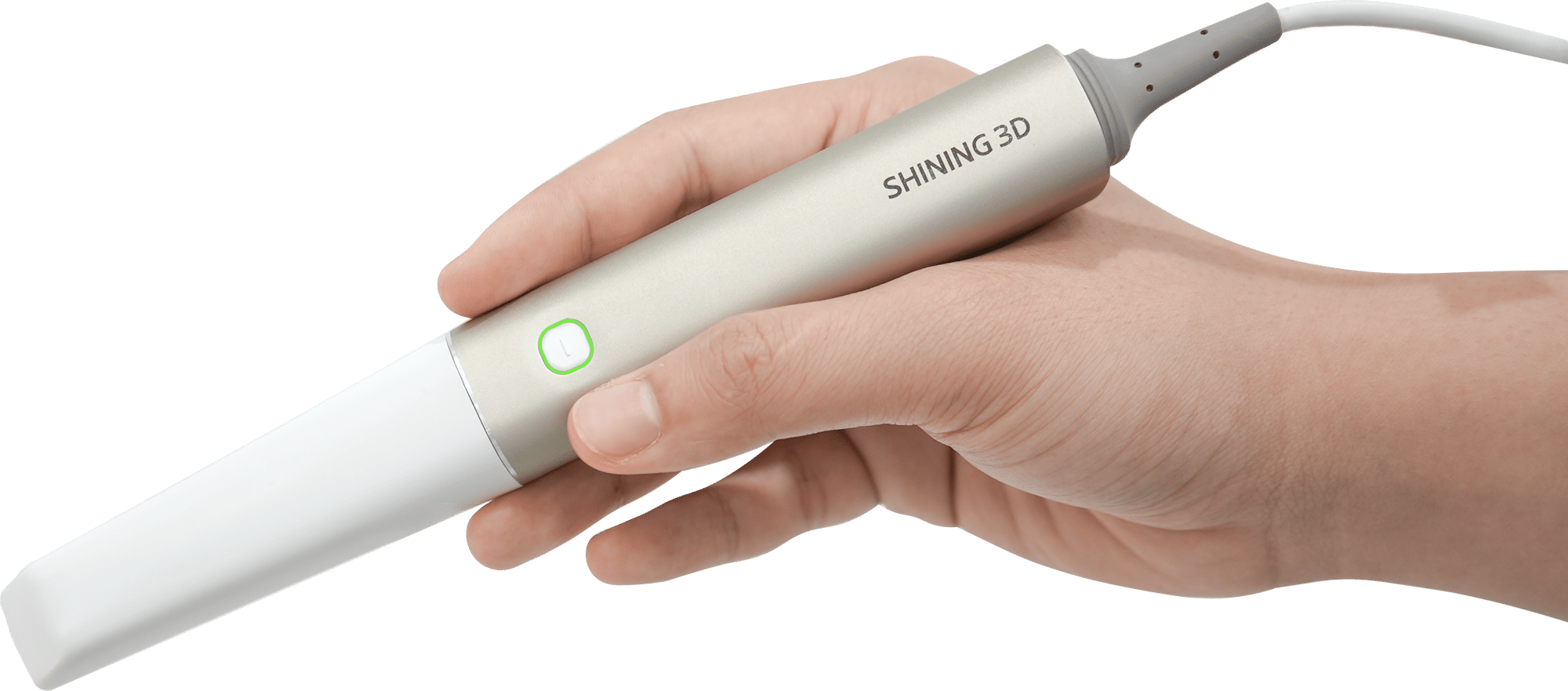 اسکنر داخل دهانی Aoralscan Elite برند SHINING 3D نمای معرفی بدنه و ارگونومی هندپیس
