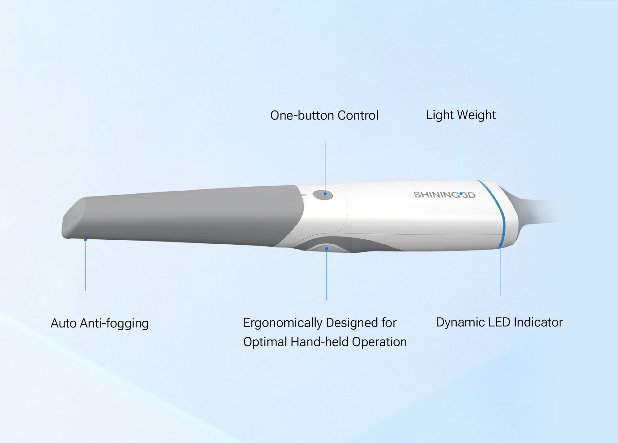 Shining 3d Aoralscan 3 intraoral scanner-Ergonomic design